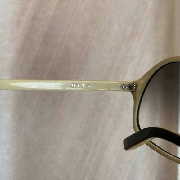 Dita Lotus Oversized Gradient Sunglasses Black Ivory Made in Japan - Picture 6 of 8